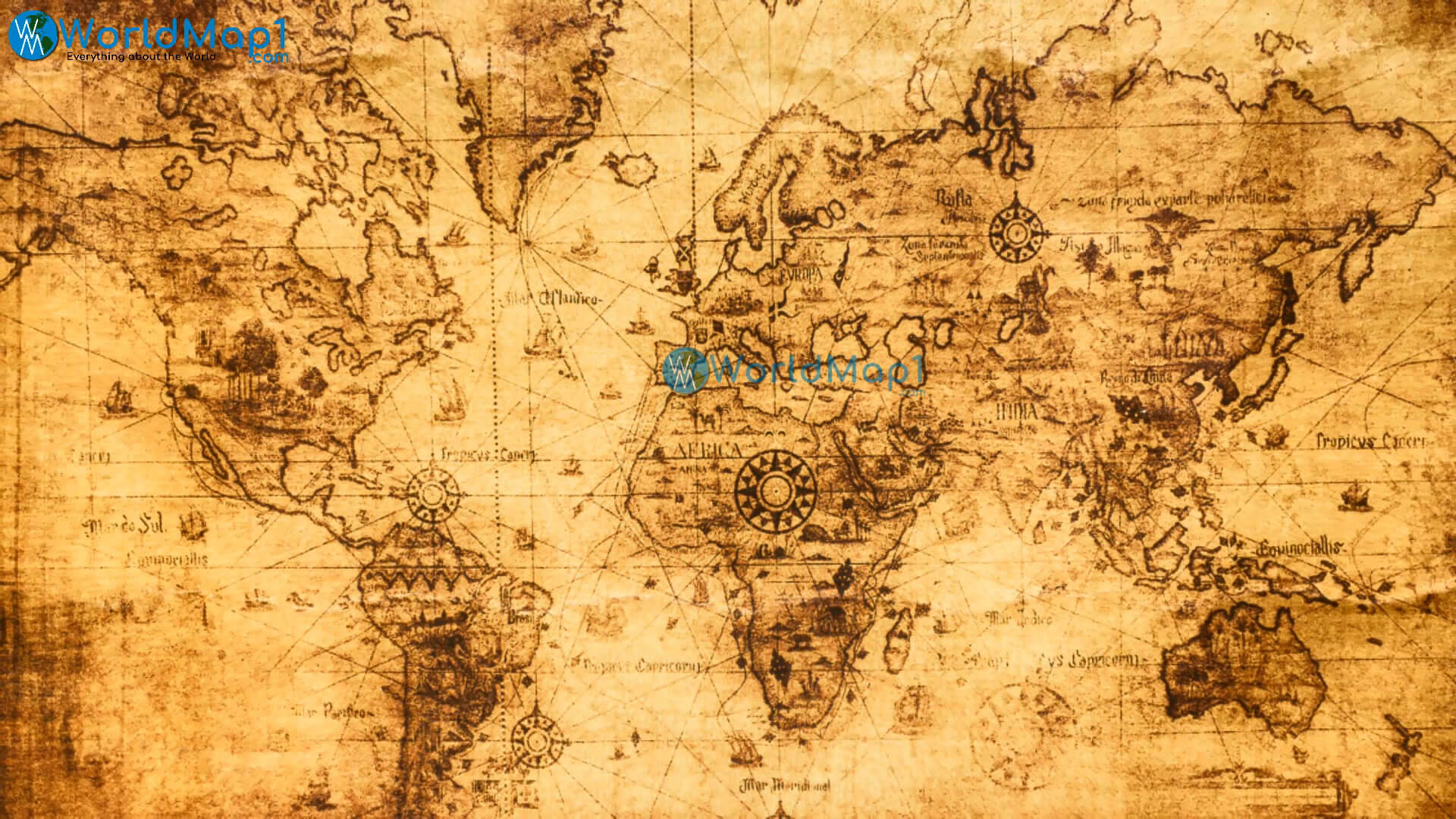 Carte antique du monde
